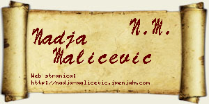 Nadja Maličević vizit kartica